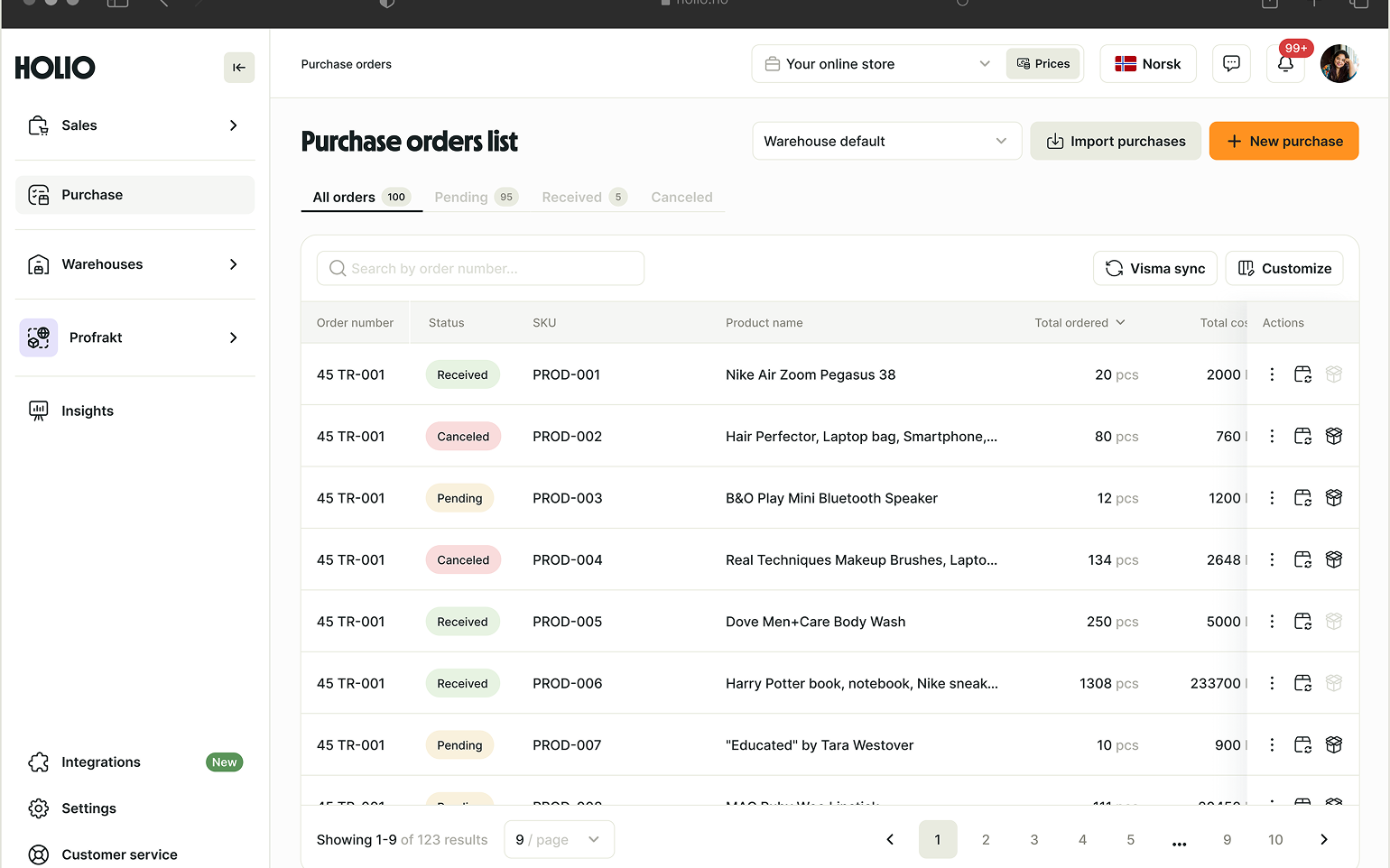 holio-purshase order